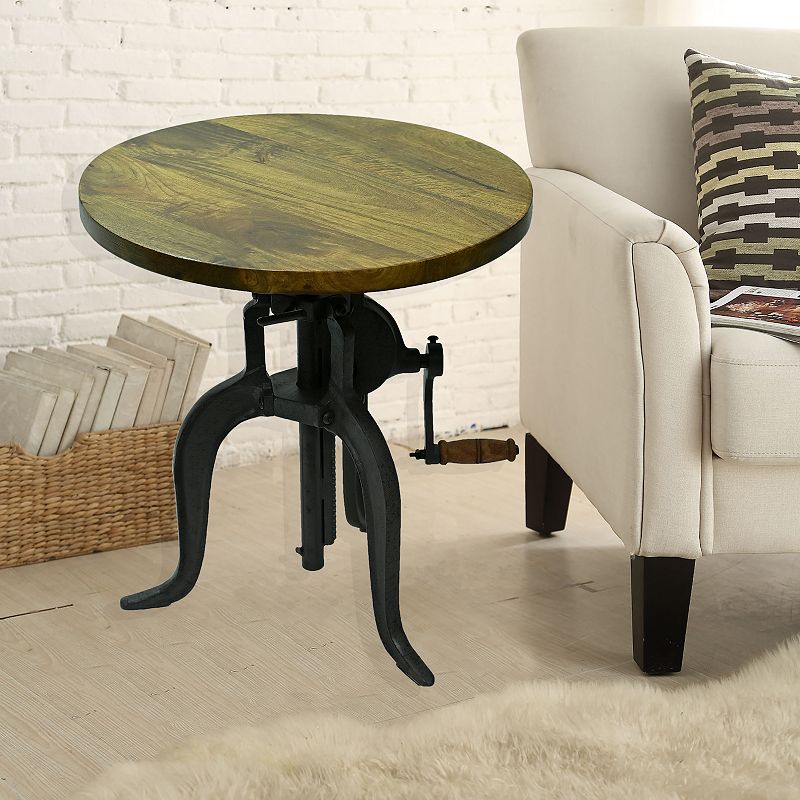 Carolina Chair and Table Regan Adjustable Crank Accent Table