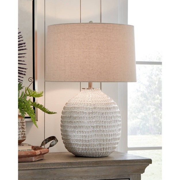 Jamon Ceramic Table Lamp Beige Signature Design By Ashley