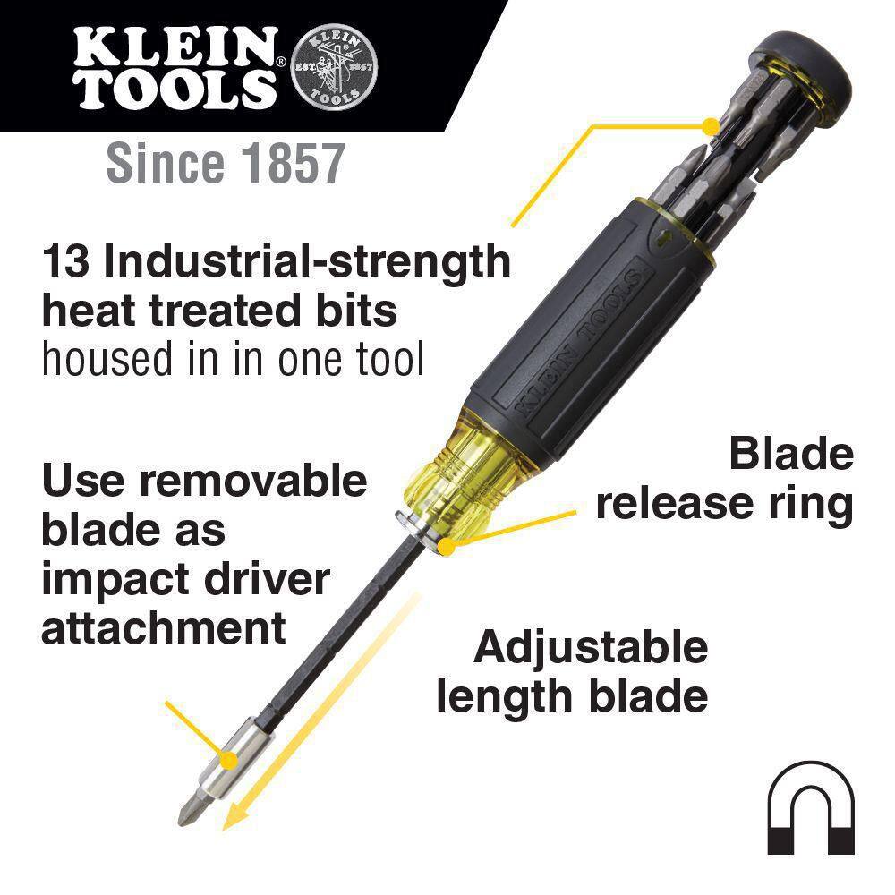 Klein Tools 14-in-1 Multi-Bit Adjustable Length Screwdriver 32303