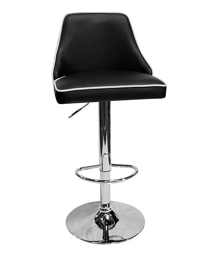 Best Master Furniture Aaron Presley Faux Leather Adjustable Swivel Bar Stools Set of 2