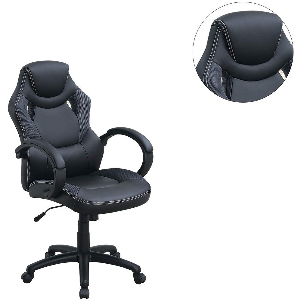 Office Chair Upholstered 1pc Cushioned Comfort Chair Relax Gaming Office