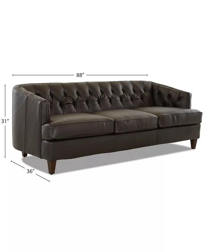 Macy's CLOSEOUT! Austian 88 Leather Sofa