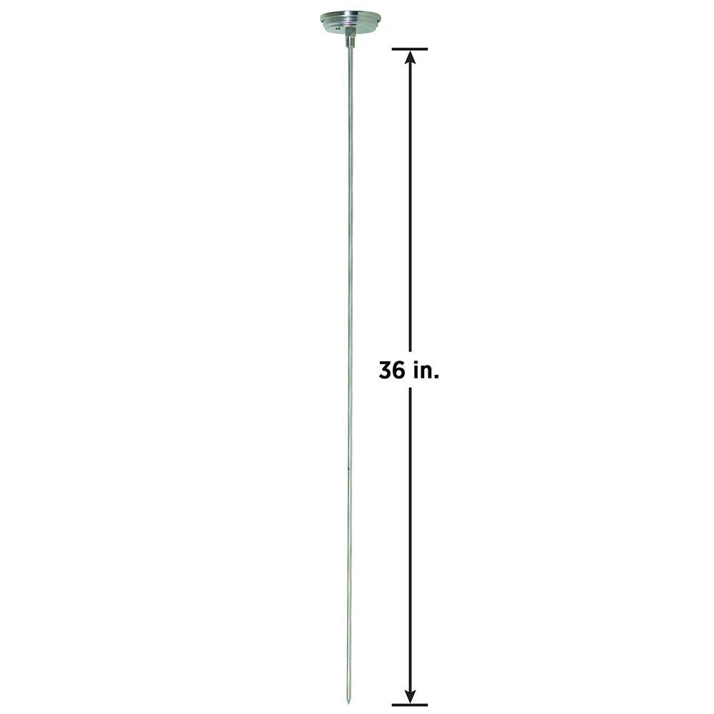 General Tools 36 Inch Lomg-Stem IndoorOutdoor Agricultural Soil Compost Thermometer with Analog Dial and NPT fitting T300-36