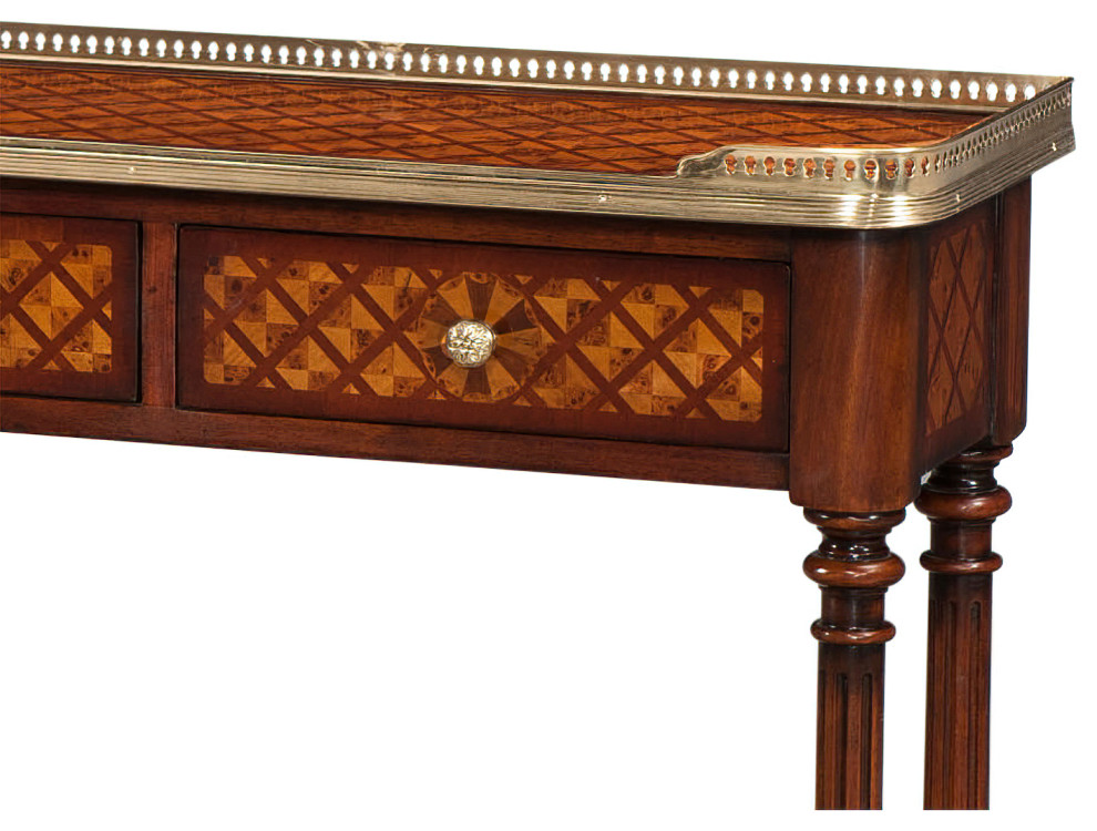 Louis XVI Parquetry Console Table   Traditional   Console Tables   by English Georgian America  Houzz