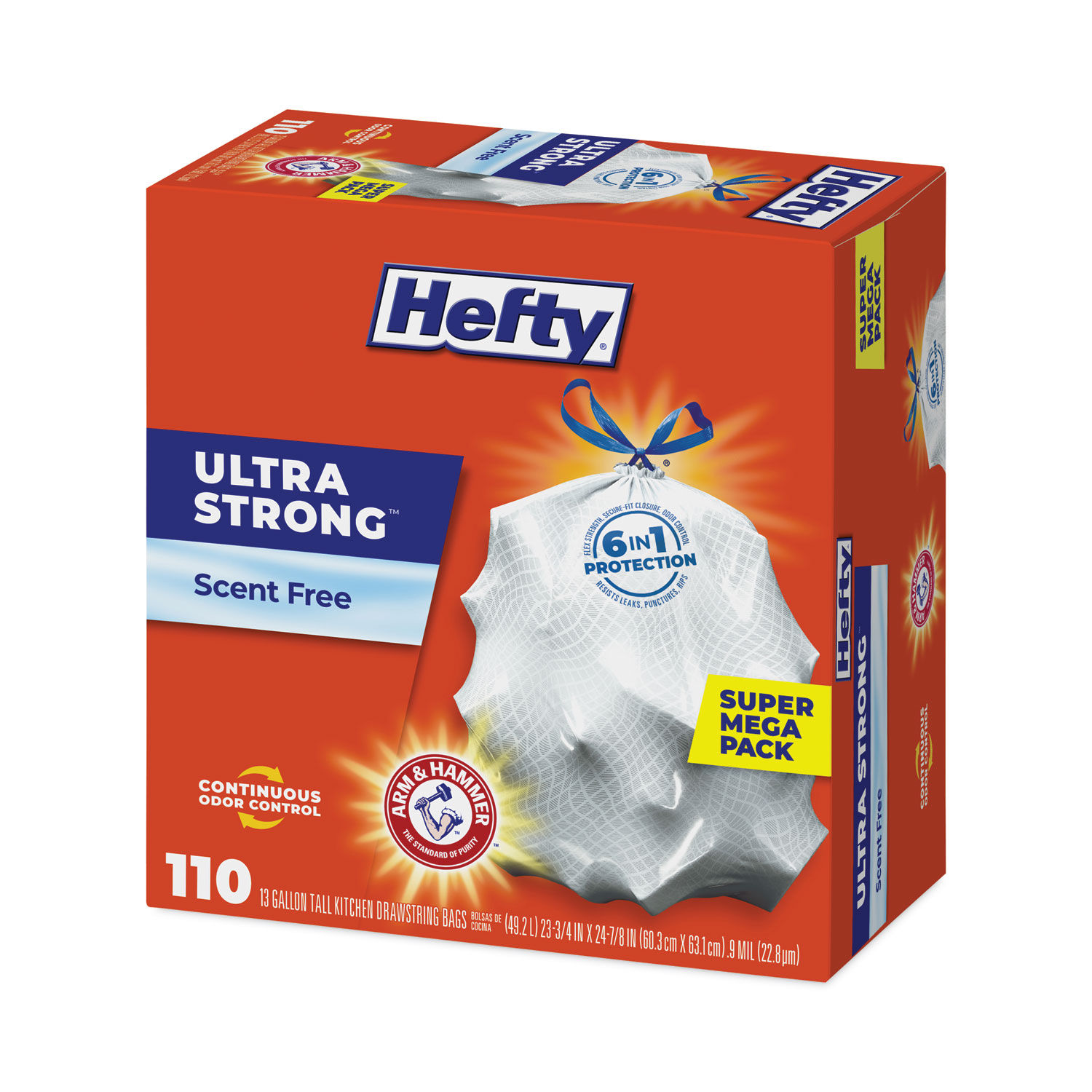 Ultra Strong Tall Kitchen and Trash Bags by Heftyandreg; PCTE88368CT