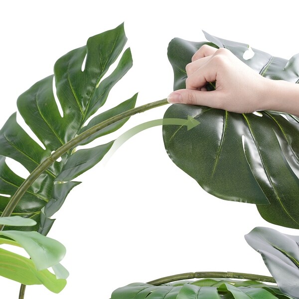 Philodendron Artificial Plant Tree In Round Pot