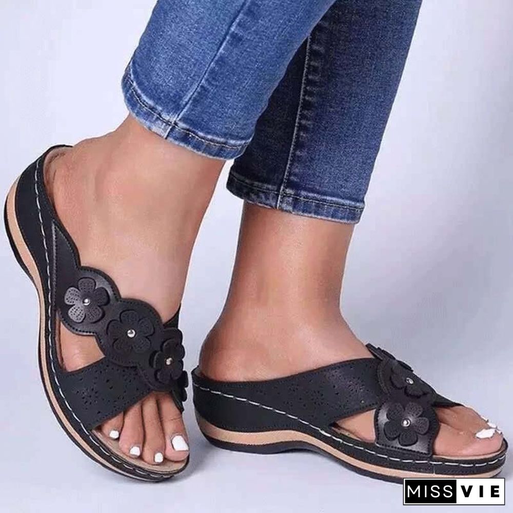 Platform Shoes For Women Slip On Sandals Ladies Slippers