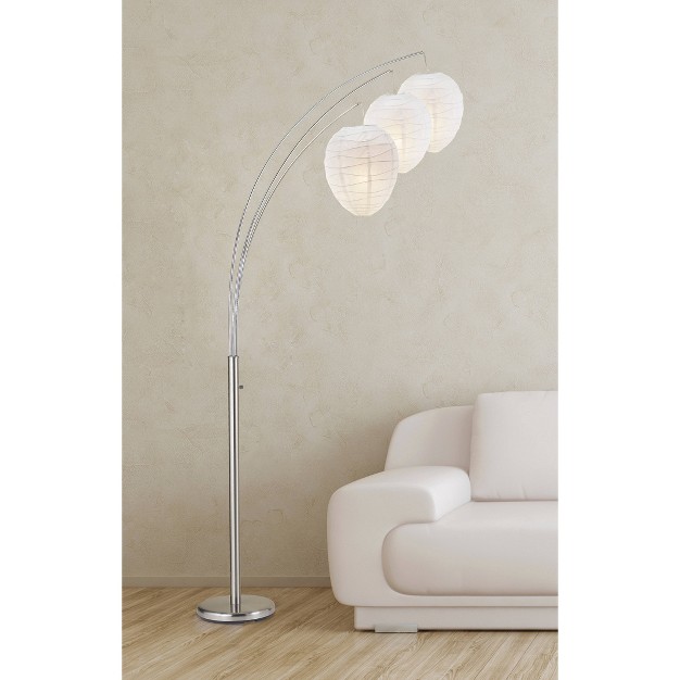 Belle Arc Lamp Silver Adesso