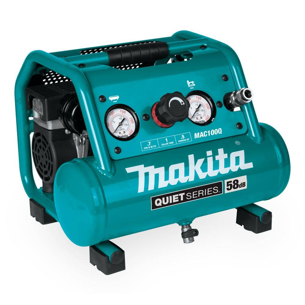 Makita Quiet Series, 1/2 HP, 1 Gal. Compact, Oil-Free, Electric Air Compressor MAC100Q