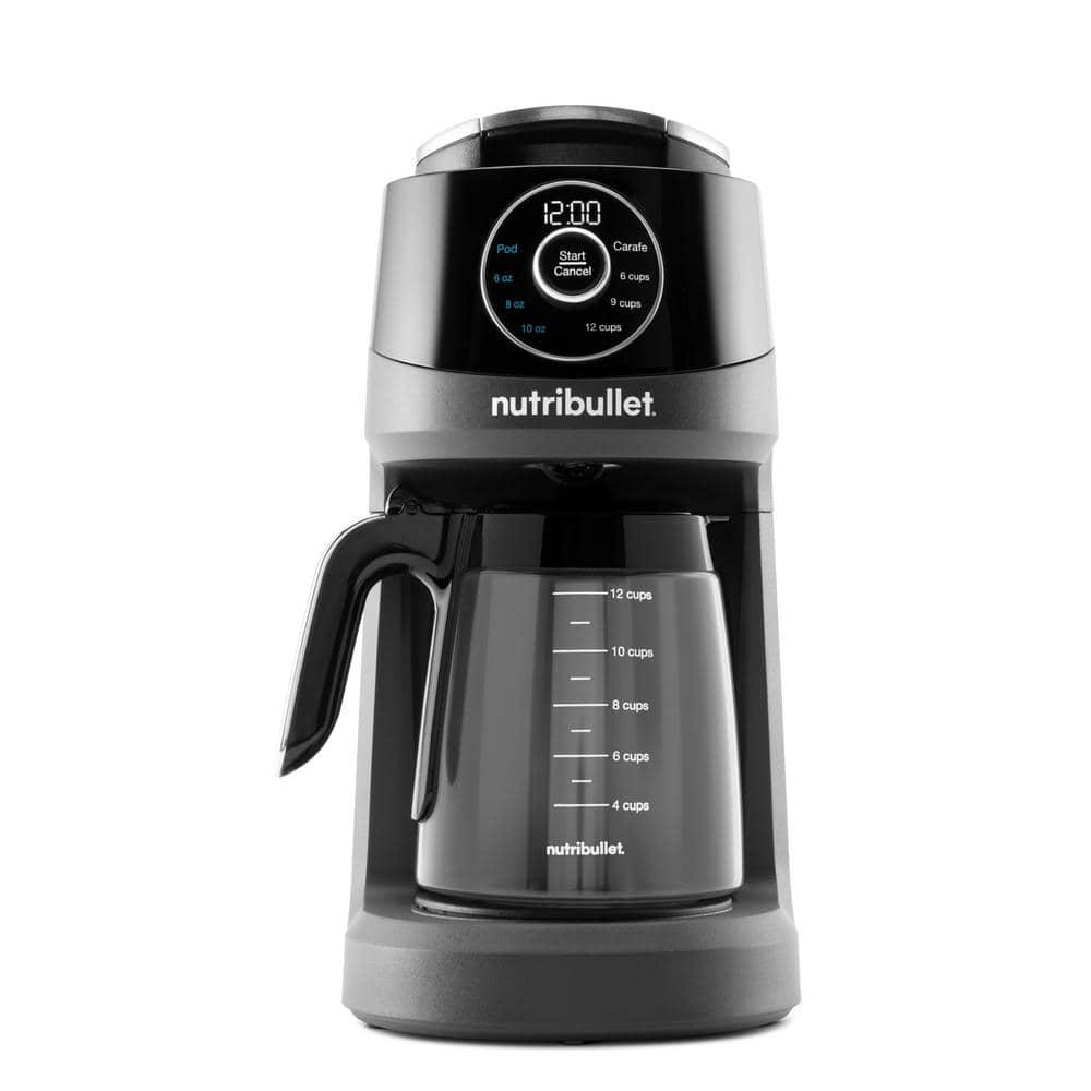 NutriBullet Brew Choice Pod  Carafe 12Cup Coffee Station in Black