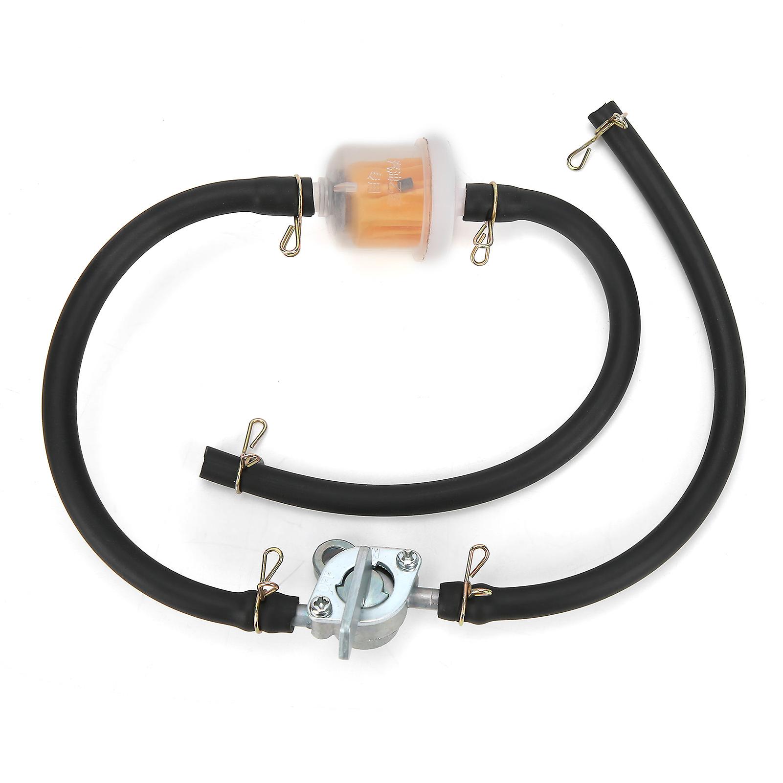 6mm Inline Fuel Tank Tap Filter Pipe With Petcock Switch Shut Off Valve Universal For Atvs Dirt Bike