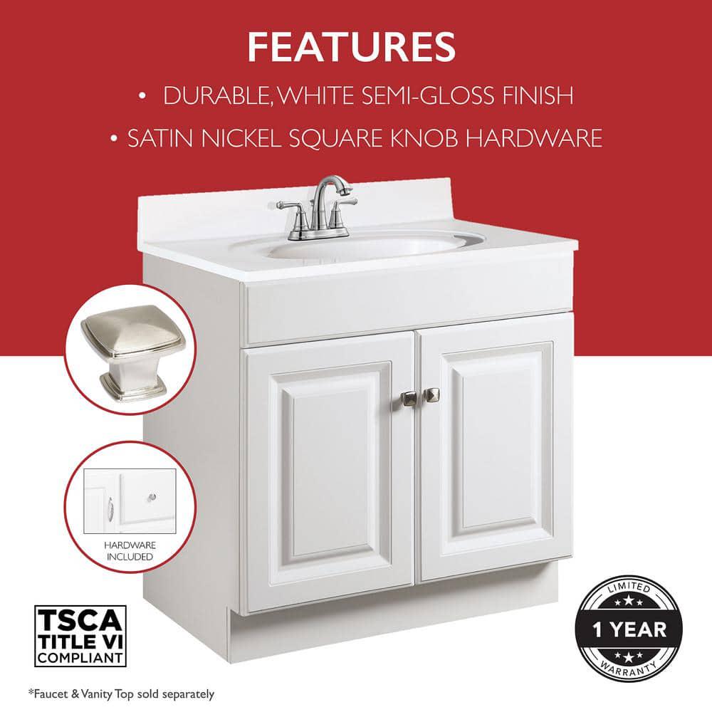 Design House Wyndham 30 in 2Door Bath Vanity Cabinet Only in White