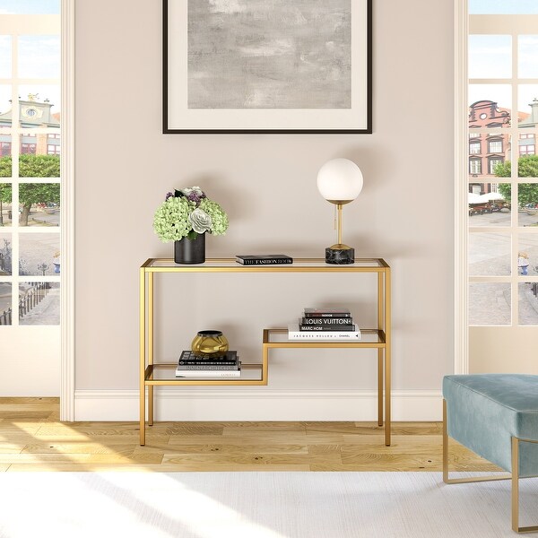 Lovett Console Table Brass Finish