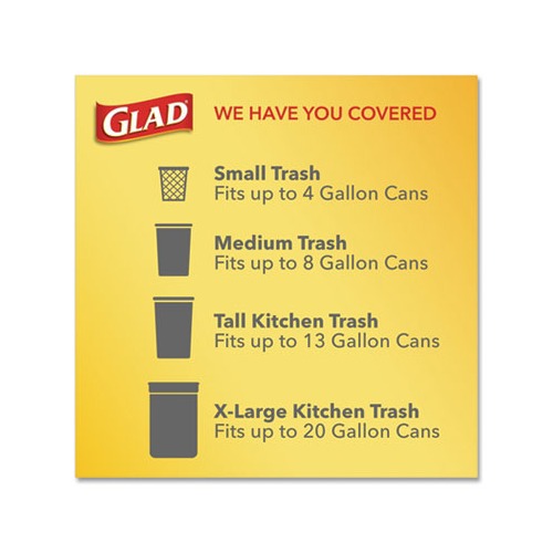 Glad Tall Kitchen Drawstring Trash Bags  CLO79008