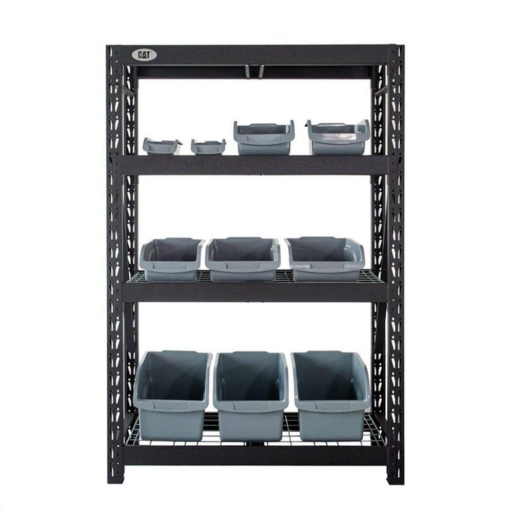 CAT 72 in. x 48 in. Industrial Heavy Duty 4 Tier Adjustable Steel Shelving CAT-481872S4WR