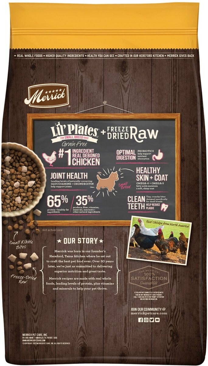 Merrick Lil' Plates Grain-Free Chicken and Sweet Potato Recipe with Freeze-Dried Raw Bites Dry Dog Food