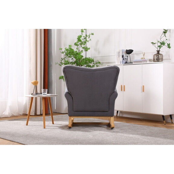 Modern Rocking Chair  Upholstered Accent Chair for...