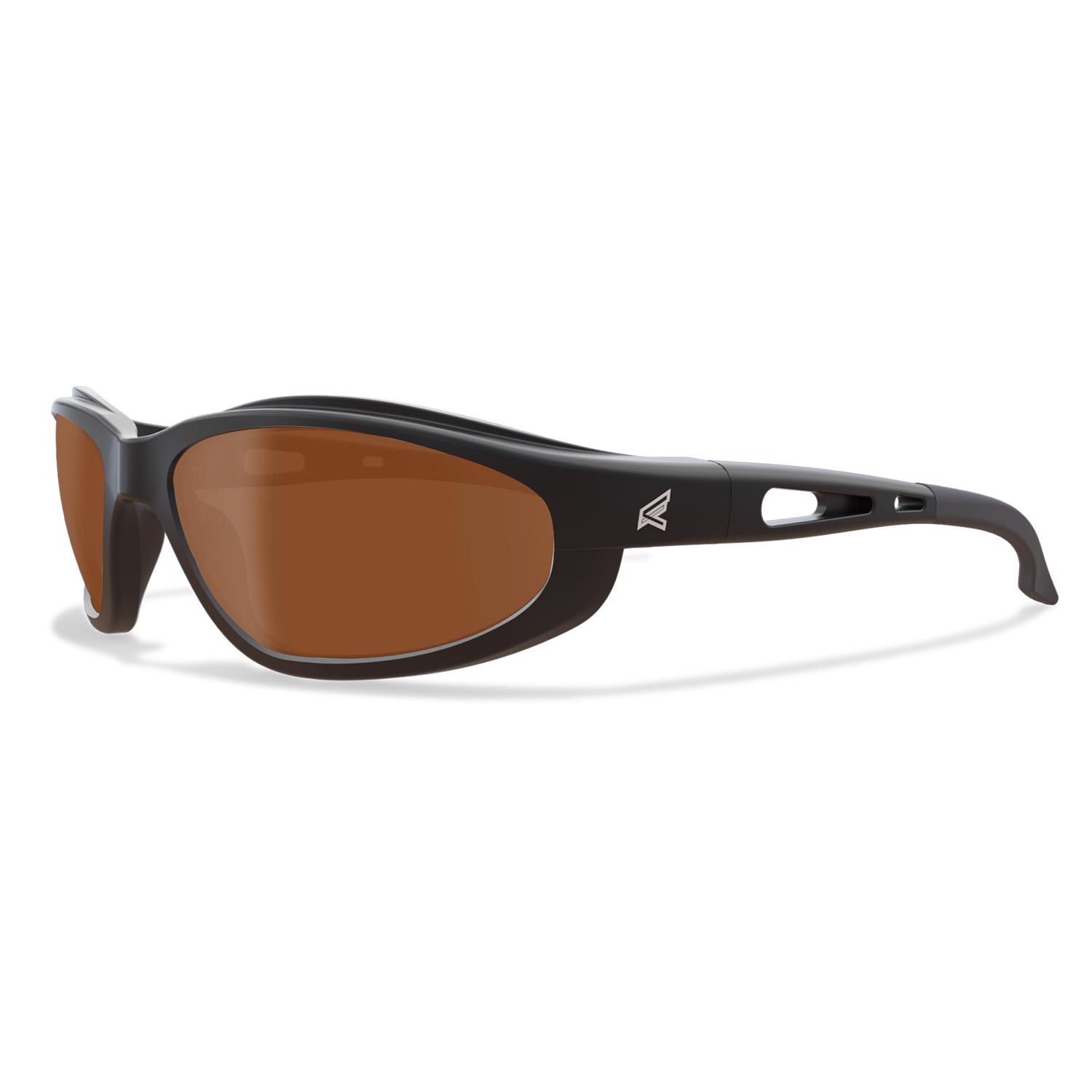 Edge Eyewear Dakura Polarized Safety Glasses Copper Lens Black Frame 1 pk