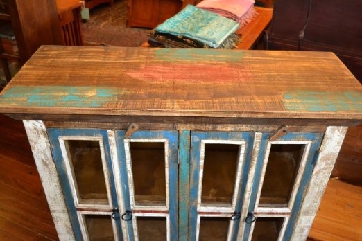 La Boca Distressed Wood Entry Way Cabinet   Beach Style   Accent Chests And Cabinets   by Crafters and Weavers  Houzz