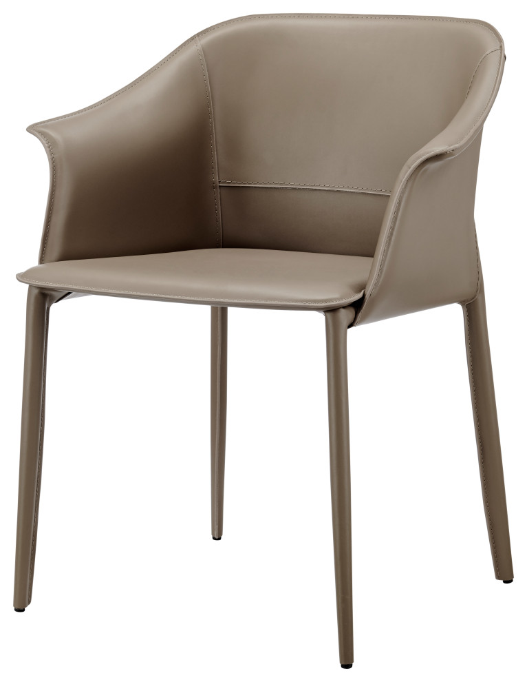 Callie Recycled Leather Dining Arm Chair   Modern   Dining Chairs   by New Pacific Direct Inc.  Houzz