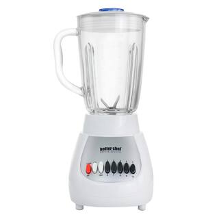 Better Chef 42 oz. 10-Speed WhiteSilver Blender with Glass Jar 985116849M