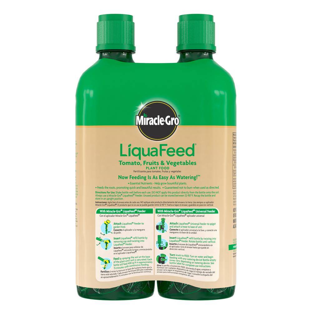 Miracle-Gro LiquaFeed 16 oz. Liquid Tomato Fruits and Vegetables Plant Food Refills (2-Pack) 2004402