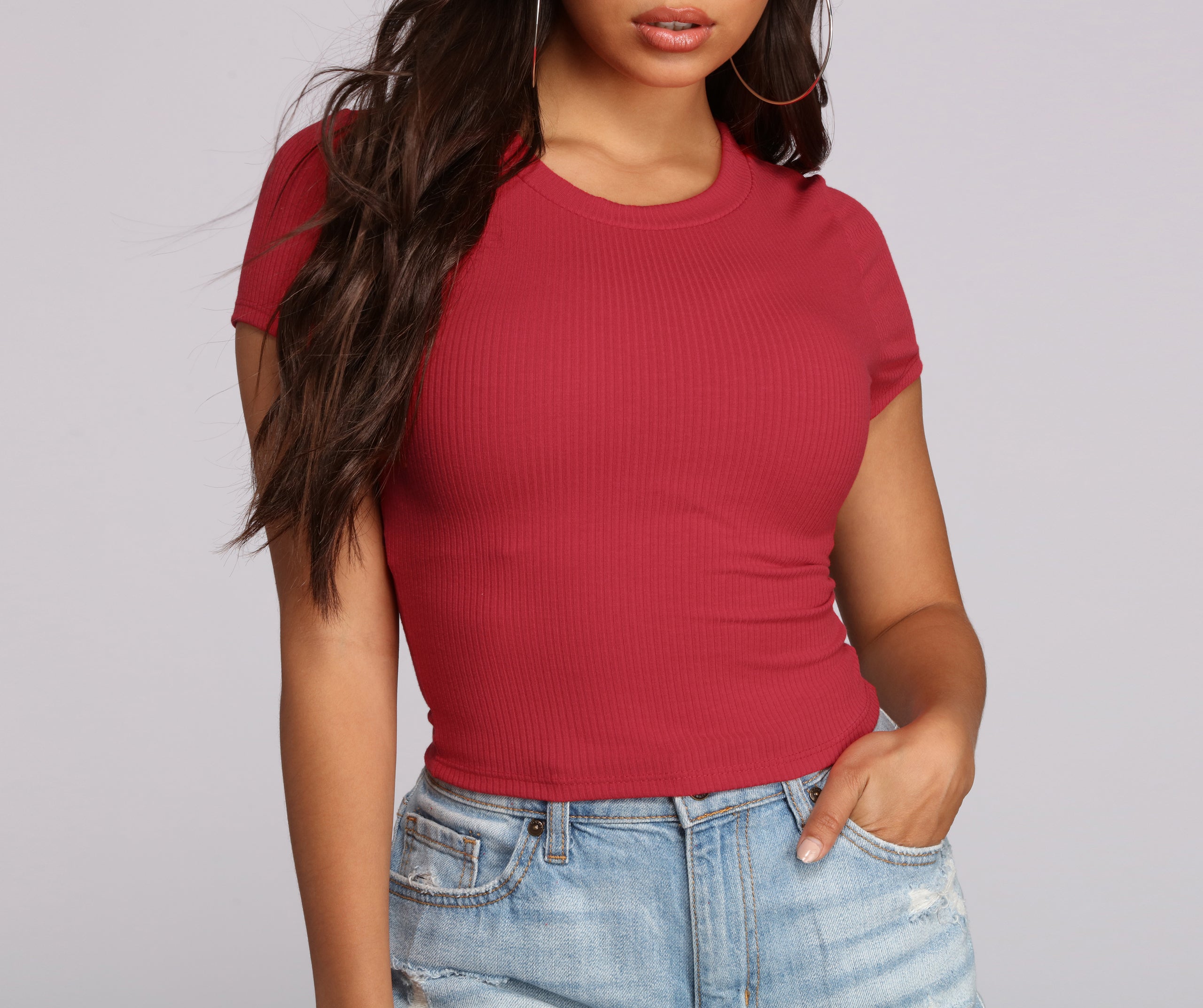 Better Basics Ribbed Knit Tee