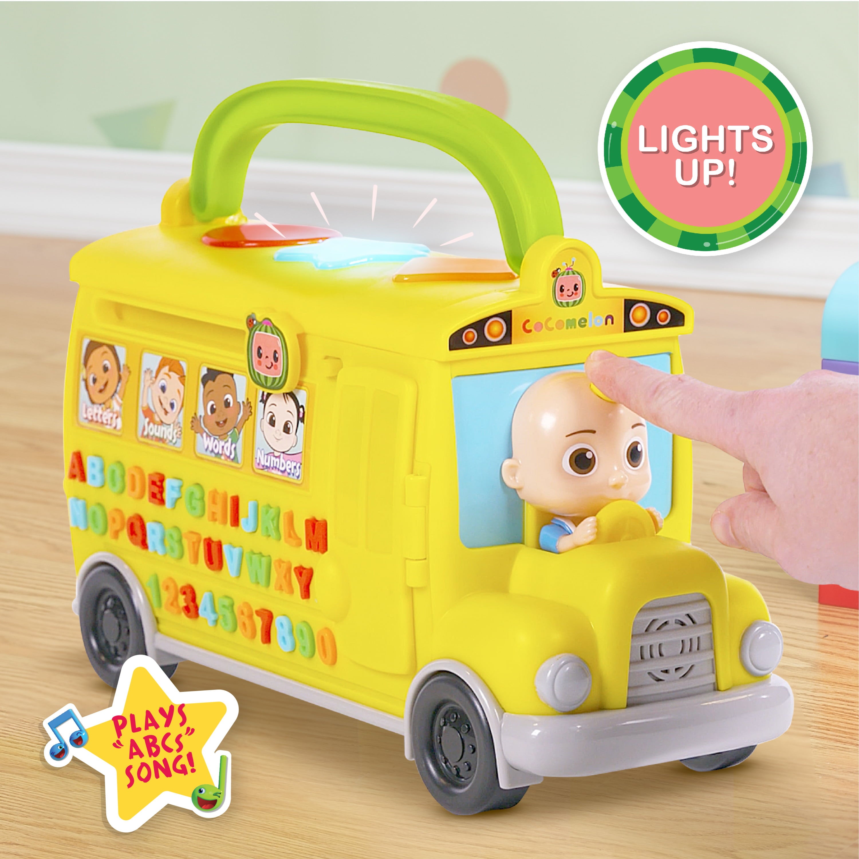 CoComelon Musical Learning Bus， Number and Letter Recognition， Phonetics， Yellow School Bus Toy Plays ABCs and Wheels on the Bus， Officially Licensed Kids Toys for Ages 18 Month， Gifts and Presents