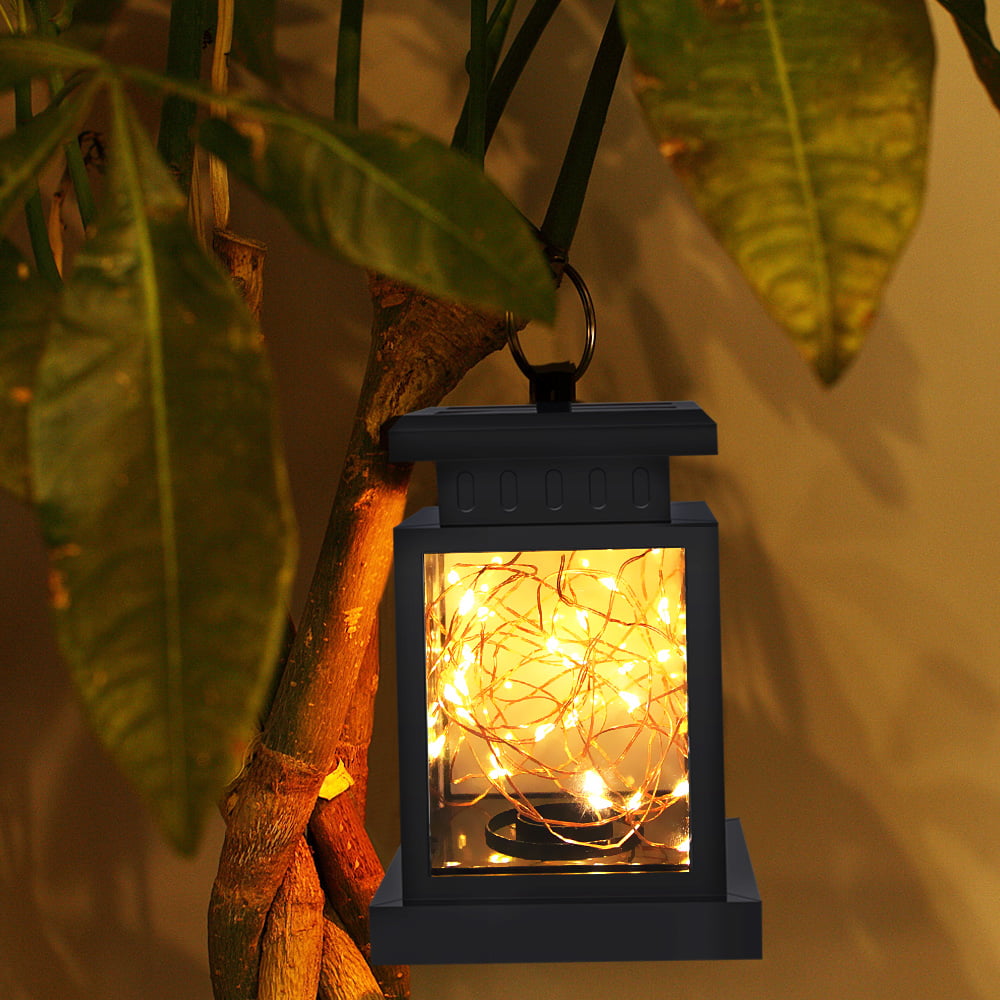 Topchances Metal Solar Outdoor Hanging Lantern