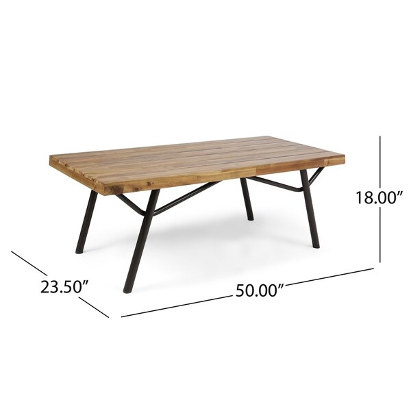 Canoga Outdoor Industrial Coffee Table by Christopher Knight Home