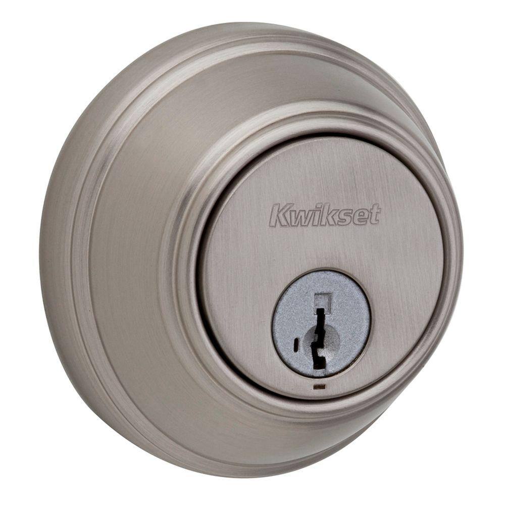 Kwikset 816 Single Cylinder Satin NIckel Key Control Deadbolt Featuring SmartKey Security with Microban Antimicrobial Technology 816 15 SMT RCAL RCS CP