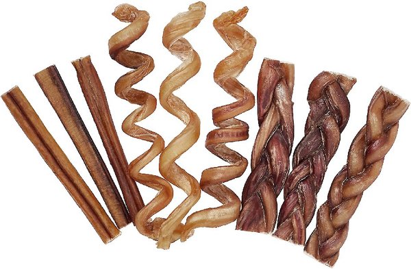 Bones and Chews Small Dog Bully Stick Variety Pack， 9 count