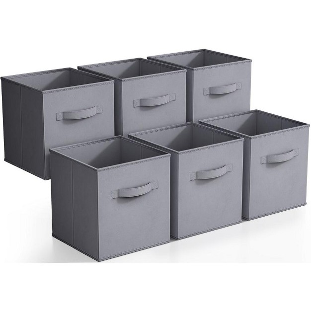 Sorbus 11 Inch Cube Storage Organizer Bins 6 Pack