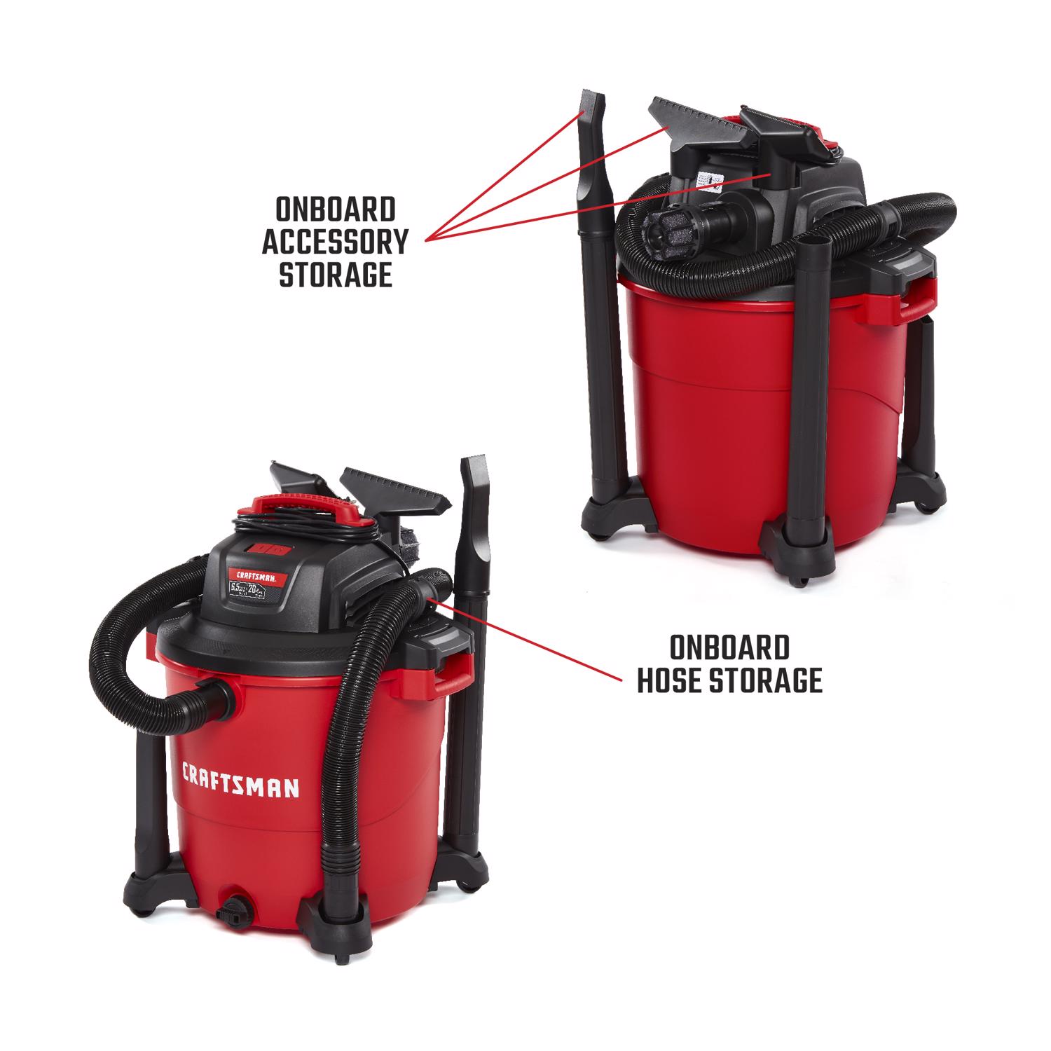 Craftsman 20 gal Corded Wet/Dry Vacuum 12 amps 120 V 6.5 HP