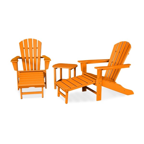 POLYWOOD Palm Coast Ultimate Adirondack Chair 3piece Set