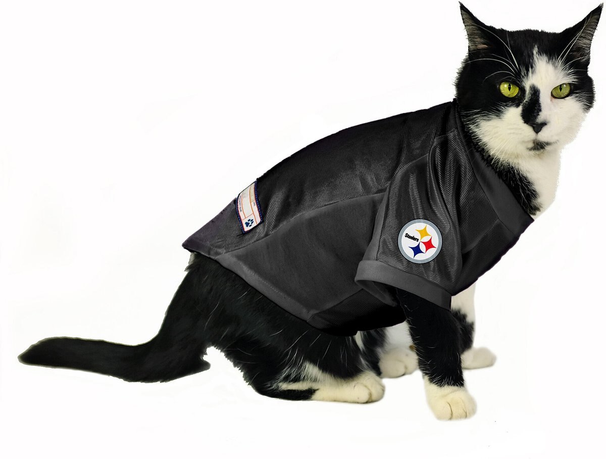 Littlearth NFL Stretch Dog and Cat Jersey， Pittsburgh Steelers