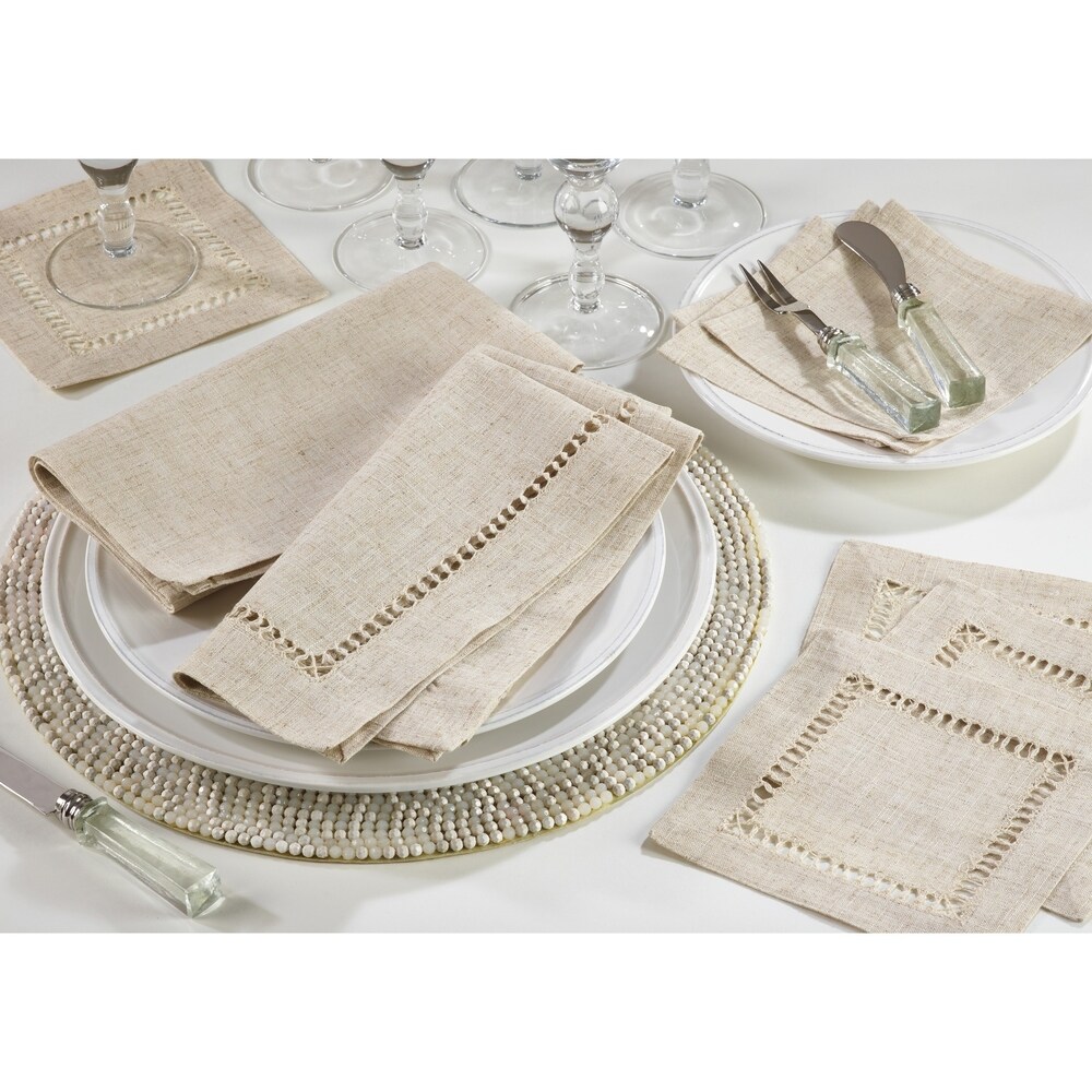 Hemstitched Dinner Napkins (Set of 12)