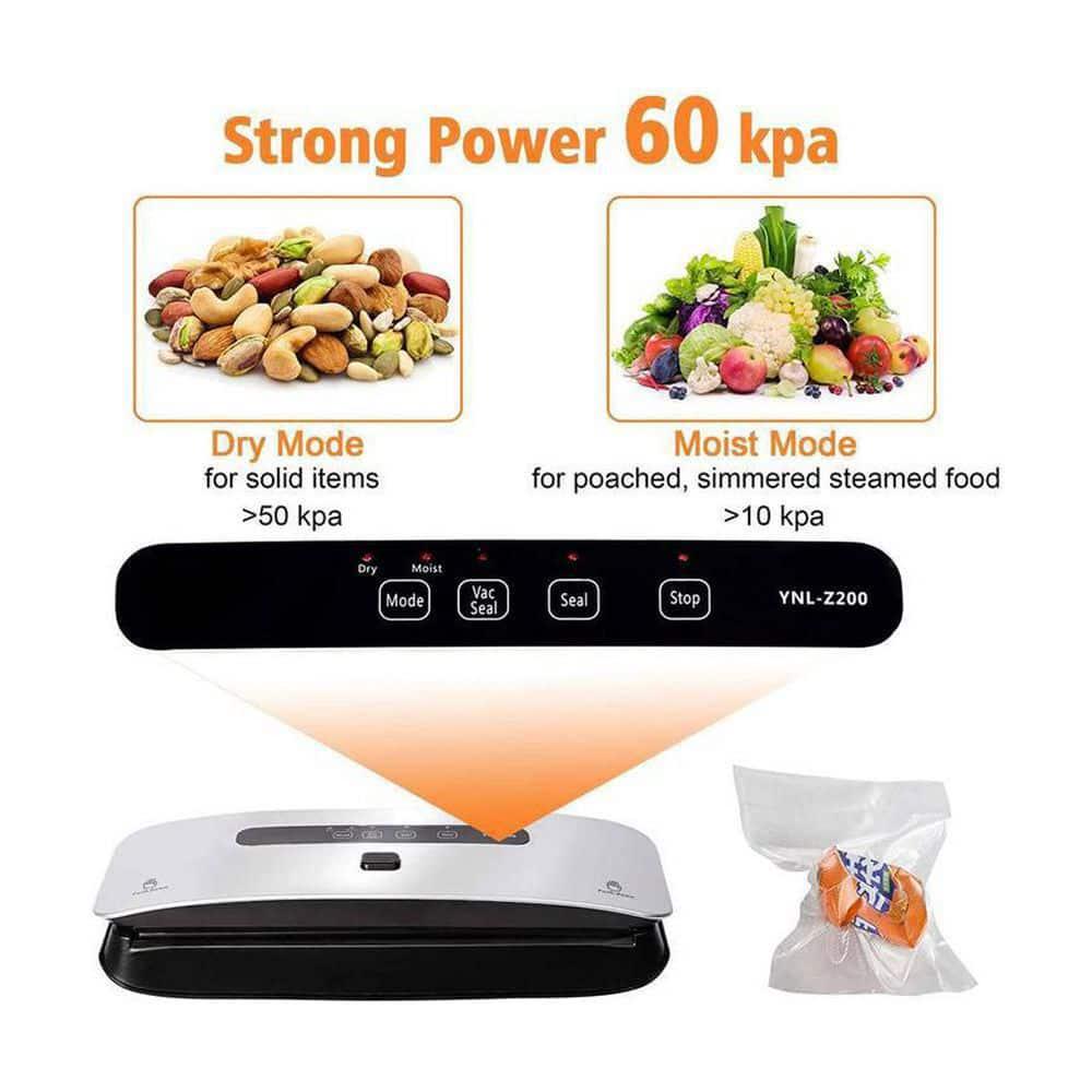 Sliver Food Vacuum Sealer Machine with Strong Suction Power Dry and Moist Mode Starter Kit Included