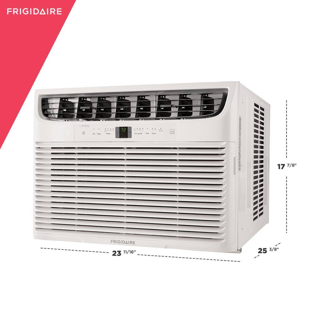 Frigidaire 15000 BTU 115-Volt Window-Mounted Median Air Conditioner with Temperature Sensing Remote Control FFRE153WAE