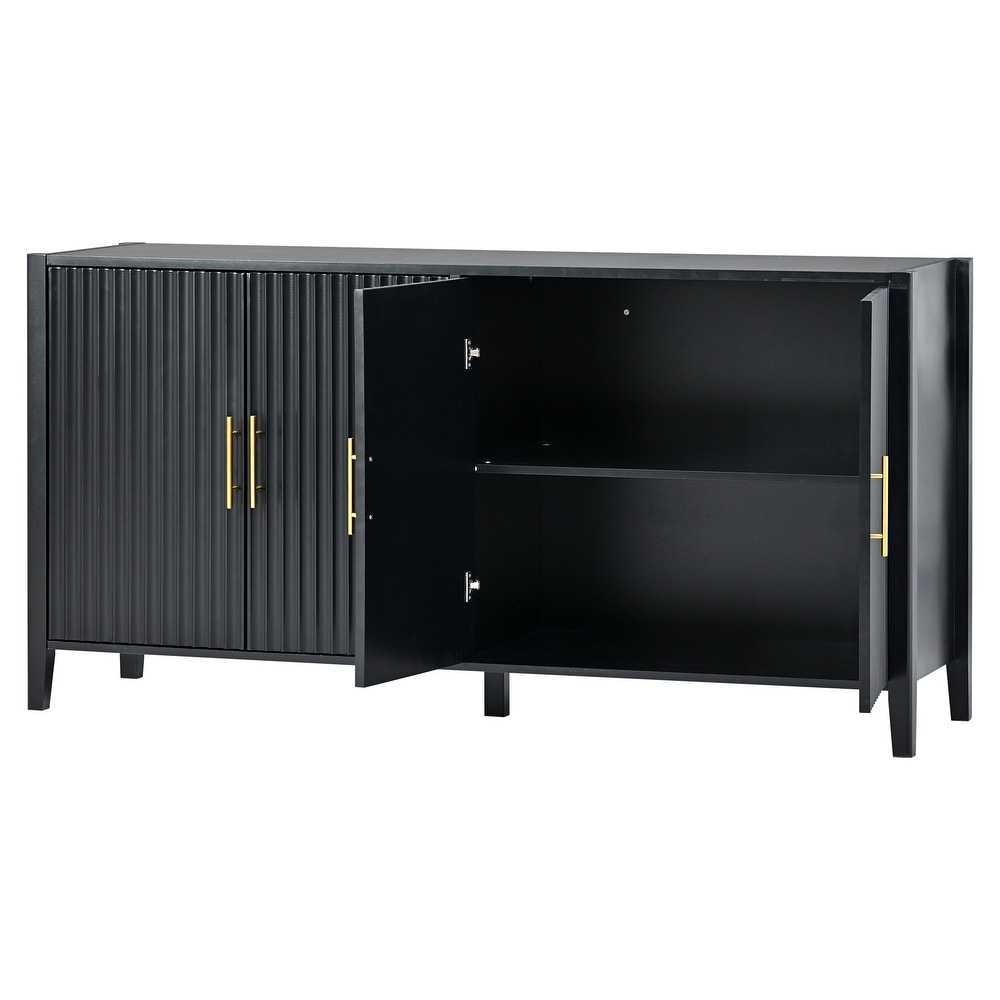 Accent Storage Cabinet Sideboard with Metal Handles