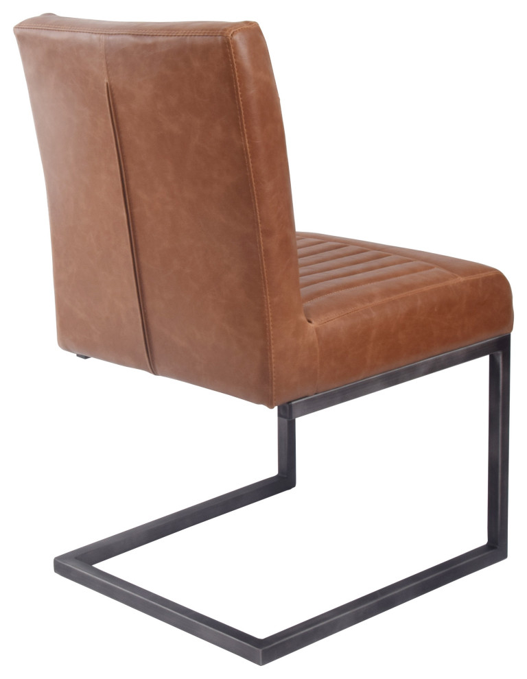 Zacary Dining Chair  Antique Cigar Brown (Set Of 2)   Industrial   Dining Chairs   by Virgil Stanis Design  Houzz