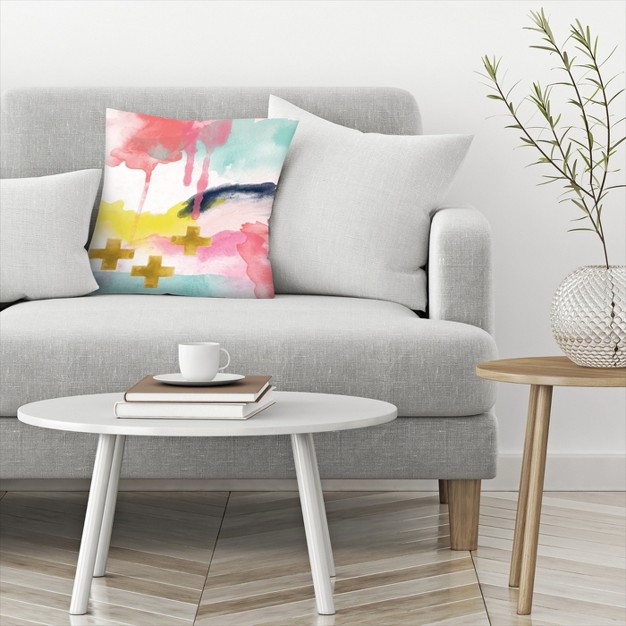 Americanflat Neutral Abstract 1 01 By Amy Brinkman Throw Pillow