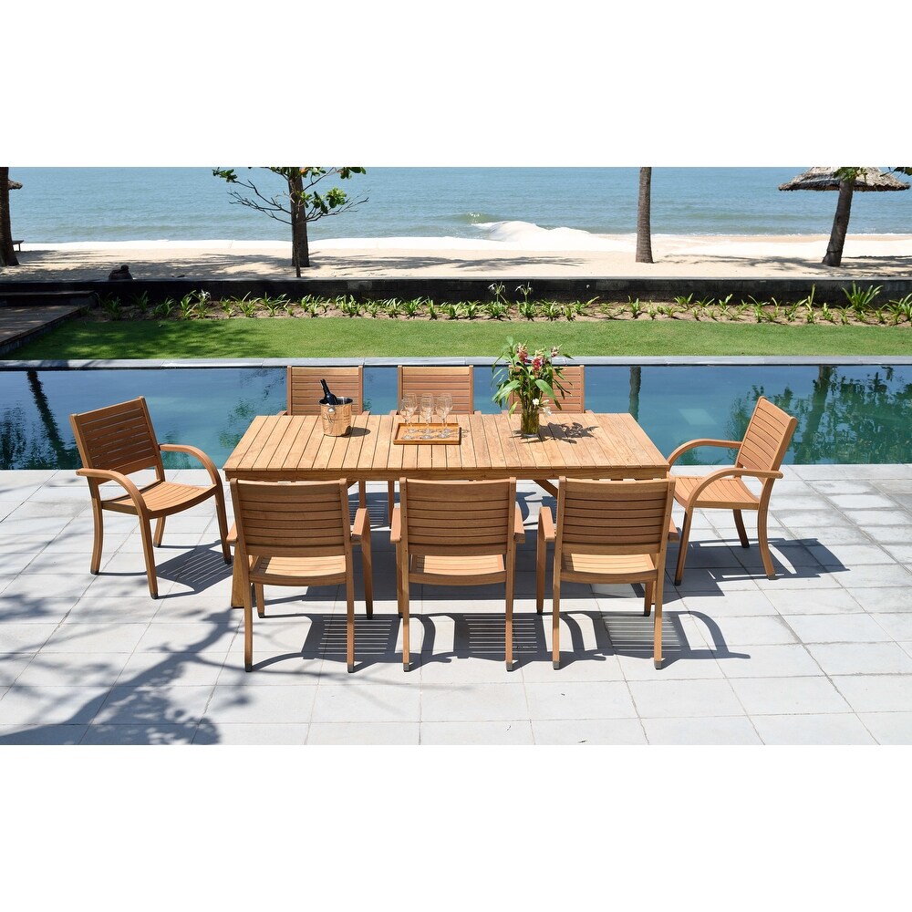 LifestyleGarden Reclaimed Teak Outdoor Patio Dining Set