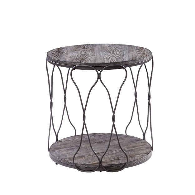 Ballou Rustic Bohemian End Metal Table Gray Homes Inside Out