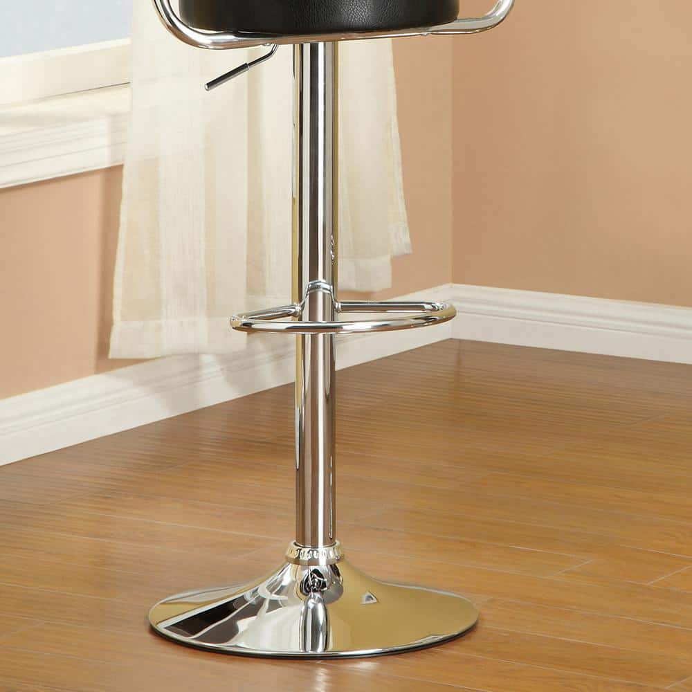 Wateday 34 in. Black Low Back Metal Frame Stool Height 28 in. Bar Stool with Fabric Seat (Set of 2) YJ-YUKI9596296