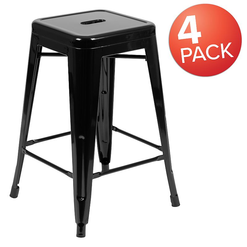 Flash Furniture Industrial Counter Stool 4-piece Set