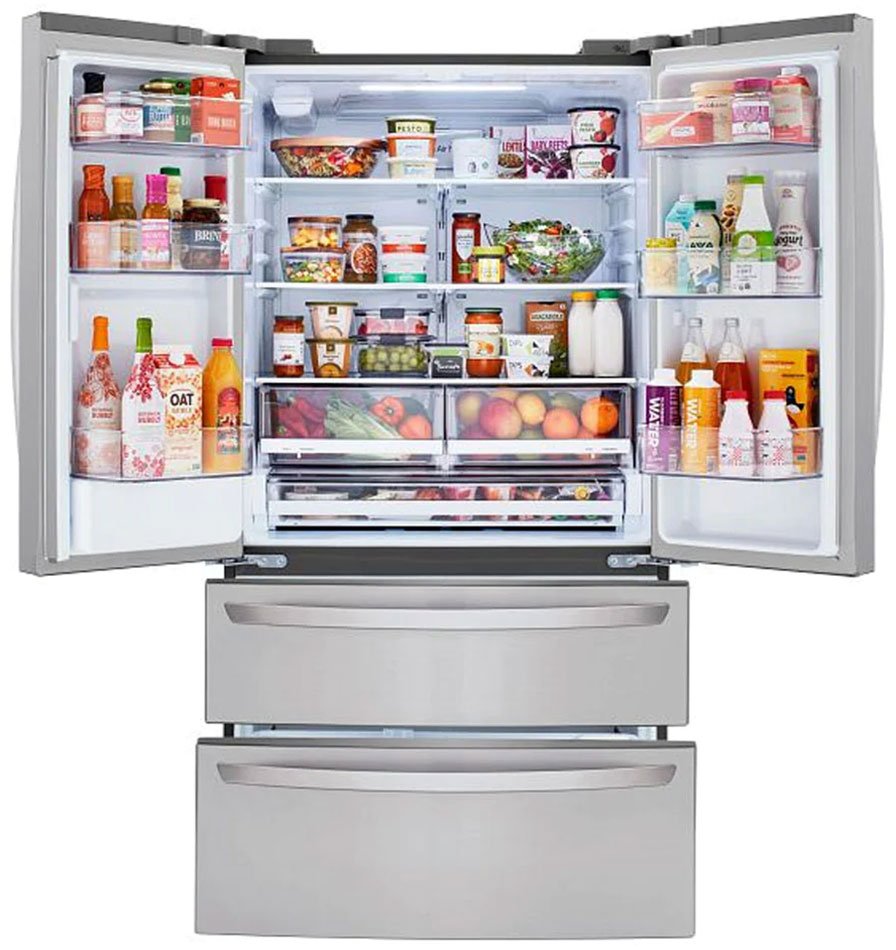 LG 29 Cu. Ft. Stainless Steel 4-Door French Door Refrigerator With Slim Design Water Dispenser