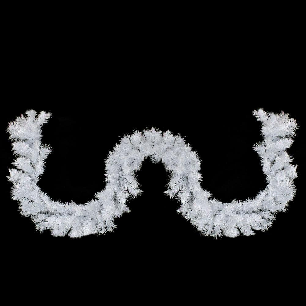 9 ft. x 10 in. Spruce Artificial Christmas Garland Icy White 33380915