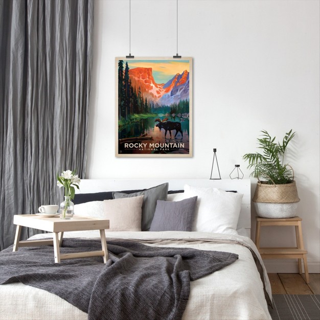 Americanflat Vintage Landscape Rocky Mountain By Anderson Design Group Poster Art Print