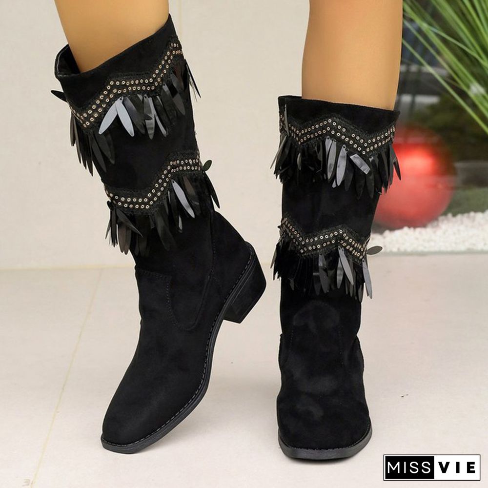 Vintage Western Tassel Rider Boots